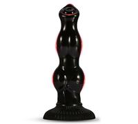 BDSMJOY Dildo anale da 15,5 cm, dildo gigante plug anale, giocattoli anali, giocattolo sessuale da fisting, giocattolo sessuale erotico (Nero, S)