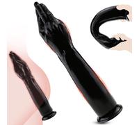 BDSMJOY Dildo anale extra large Φ 7,5 cm, plug anale gigante XXL con ventosa, giocattoli anali, giocattoli sessuali da fisting, giocattoli sessuali erotici per donne e uomini estremi (Nero)