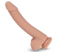 BDSMJOY Dildo realistico a forma di pene, giocattoli sessuali per donne, dildo in silicone con ventose potenti, dildo anale morbido da uomo, per donne e uomini principianti (Color Carne, L)