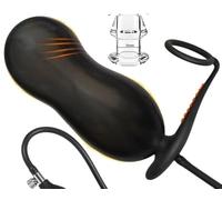 BDSMJOY Plug anale gonfiabile con anello per pene, set di giocattoli sessuali con plug anale, plug anale, espansore anale, giocattoli anali, giocattoli sessuali erotici per coppie