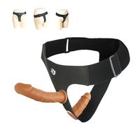 BDSMLOVE dildo realistico strap-on per donna, 2 dildo strap-on pene strap-on per donna, giocattolo sessuale erotico per estremamente duro (Colore carne)