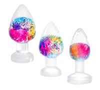 BDSMLOVE Plug Anale in Silicone 3 Pezzi, Dildo Anale Colorato Set di Giocattoli Sessuali per Coppie, Giocattoli Anali Butt Plug Expander Anale Dildo Sesso Giocattoli Erotici per Donne Uomini