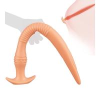 BDSMLOVE Plug anale super lungo, Dildo Anal Plug Sex Toys Sessuali per Donna Uomini, Plug Anale-dilatatore Donna Sex Toy Butt Plug Anali Sexytoysys (Color carne, L)