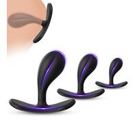 BDSMYEE 3PCS Plug Analesex Kit, Plug Anale Sex toys Plug Anale-Dilatatore Butt Plug in silicone, Plug anale a forma di bocciolo, Donne Uomo Coppia Dilatatori Anali SexToy