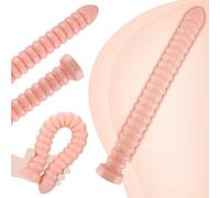 BDSMYEE 46CM Plug Anale Extra Lungo, Dildo Anale Palline Anali Dilatatori Anali Sex Toys per Uomo e Donna, Giocattoli Sessuali Anali per Coppie (Colore della carne)