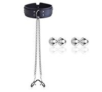 BDSMYEE Collana con morsetti per capezzoli regolabili e catena per il seno + 4 morsetti magnetici per capezzoli, set di giocattoli sessuali per la stimolazione del seno extra forte