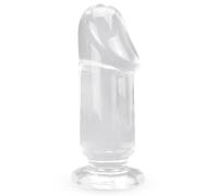 BDSMYEE Dildo a forma di pene piccolo per donne, dildo anale trasparente in TPE, giocattolo sessuale morbido per principianti con ventosa per donne e coppie, giocattolo sessuale fetish per adulti (M)