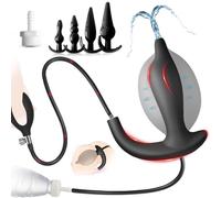 BDSMYEE Plug anale gonfiabile con 4pcs Butt plug, Plug Anale-Dilatatore Sexytoysys per Donne Uomo Coppie, Anal Sesso Giocattoli, Plug Anali in Silicone