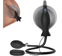 BDSMYEE Plug Anale Gonfiabile Dilatatore Anale Vibrante con 10 Frequenze di Vibrazione, Plug Anale in Silicone Massaggio Prostatico Giocattoli Sessuali Anali
