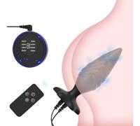 BDSMYEE Plug Anale in Silicone, Plug Anali con Modalità scossa elettrica, Dildo Anal Plug Butt Plug Sex Toys per uomini donne coppie, Plug Anale-dilatatore Sexytoysys Donne Uomo