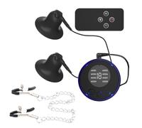 BDSMYEE Set di Giocattoli Elettrici per Capezzoli, Succhia Cloride Stimolatore per Donna con 19 Modalità, Morsetti per Capezzoli con Catena Giocattoli Sessuali SM Bondage