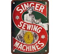 BDTS Singer Macchine da Cucire Vintage Custom Metal Sign Targa in Metallo Metallo Latta 8x12