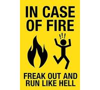 BDTS - Targa in Metallo con Scritta Case of Fire, 20 x 30,5 cm