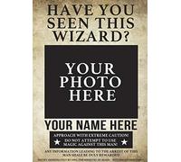 BDTS - Targa in metallo personalizzata con scritta "Have You Seen This Wizard", 20,3 x 30,5 cm