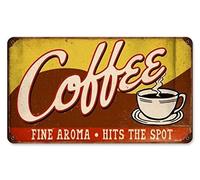 BDTS - Targhetta con segno vintage vintage per caffè, caffè, caffè, caffè, pubblicità e segno retrò, 20,3 x 30,5 cm