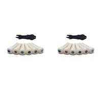 Bdukbduk 2X Perni Un Ponte per Chitarra Acustica Nel Materiale Osseo Di Bovino per Chitarra con Punto Di Conchiglia Perla per Accessori per Chitarra Folk Acustica
