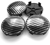 BDVIK 4 PCS Auto Coprimozzi Coprimozzo per Fiat Freemont/Dodge Journey 2012-2020 5seats,Protezione dalla Ruggine Impermeabile Antipolvere Parti Accessori (OD 60mm ID 56mm),A/Carbon Pattern