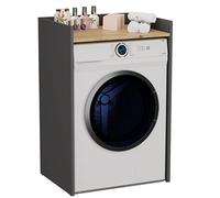 BDW - Armadietto per lavatrice e asciugatrice, 97,5 x 64 x 50 cm, mobile alto per il bagno, mobili per il bagno, colore: antracite/rovere artigianale