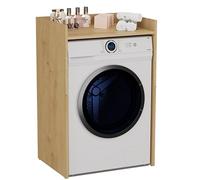 BDW - Armadietto per lavatrice e asciugatrice, 97,5 x 64 x 50 cm, per bagno, mobile alto per il bagno, mobile da bagno, rovere artigianale