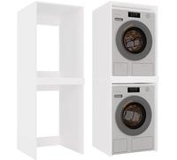 BDW - Armadietto per lavatrice e asciugatrice Pola Twin, 180 x 64 x 64 cm, mobile alto per bagno, mobili da bagno, asciugatrice, bianco