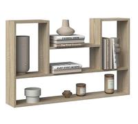 BDW - Libreria a Muro Bilbao - Quercia Sonoma - 100x16x60cm - Scaffale a Muro per il Soggiorno, lo Studio o la Camera dei Bambini - Decorazione d'Interni - per Libri e Piante