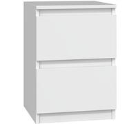 BDW Malwa M2 - Set di 2 comodini, 30 x 30 x 40 cm, 2 cassetti, design moderno, 2 pezzi