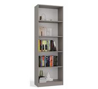 BDW Onyx 60 Libreria a 5 scomparti, 60 x 30 x 182 cm, scaffalatura documenti da parete, divisorio per ufficio, multiuso, in truciolato (grigio)