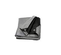 BDW - Telo Impermeabile - 210 g/m² PE con Occhielli - Telo in Tessuto, Resistente Agli Strappi - Stabilizzato ai Raggi UV - Telo Protettivo per Camion, Edilizia, Legno - Grigio-Marrone - 15x20m