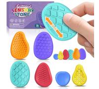 BDwing Giocattoli Sensoriali in Silicone, 6 Pezzi Pietre Antistress per Dita, Giocattolo Relax per Bambini e Adulti, Ideale per ADHD e Autismo