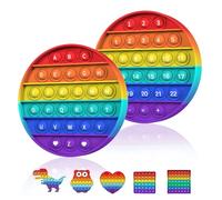 BDwing Silicone Push Bubble Sensory Pop Fidget Toy, Multicolor Educativo lettera e Numeri Sensoriale Giocattolo Bambini , Regalo per ragazzi, ragazze(Rotondo,1 Pezzi )