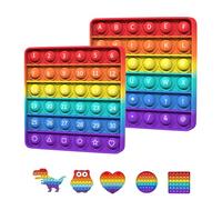 BDwing Silicone Push Bubble Sensory Pop Fidget Toy, Multicolor Educativo lettera e Numeri Sensoriale Giocattolo Bambini , Regalo per ragazzi, ragazze(Quadrato,1 Pezzi )