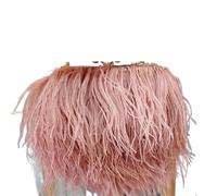 BDXMKS Borsa Da Sera In Piume di Struzzo Borsa da sera in pelo di struzzo, borsa da donna con manico e tracolla a catena(Pink)