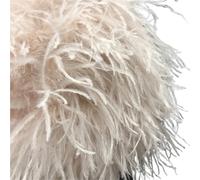 BDXMKS Borsa Da Sera In Piume di Struzzo Borse da sera in piume di struzzo, borse a tracolla con catena in metallo e strass, pochette for feste di ballo(Light pink)