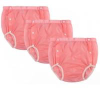 BDXZJ 3 Pezzi Copripannolini per Adulti, Mutande in Plastica Pannoloni per Anziani A Mutandina, Incontinenza Biancheria Intima Impermeabile Antifuga Unisex E,XL