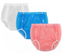 BDXZJ 3 Pezzi Copripannolini per Adulti, Mutande in Plastica Pannoloni per Anziani A Mutandina, Incontinenza Biancheria Intima Impermeabile Antifuga Unisex C,L