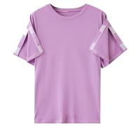 BDXZJ Abbigliamento Tear Away Cura Camici da Donna Cotone A Maniche Corte Abiti da Allattamento Frattura Post Intervento Chirurgico Abiti Ospedalieri per Pazienti Costretti A Letto WomenA2,XXL