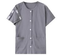 BDXZJ Abbigliamento Tear Away Cura Camici da Donna Cotone A Maniche Corte Abiti da Allattamento Frattura Post Intervento Chirurgico Abiti Ospedalieri per Pazienti Costretti A Letto MenA1,M