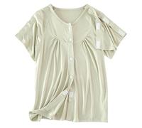 BDXZJ Camicie Post Intervento Chirurgico sulla Spalla, Abbigliamento per Pazienti Costretti A Letto Abbigliamento Tear Away Cura Assistenza Ospedale Vestito Comodo Pigiama Paziente A,L