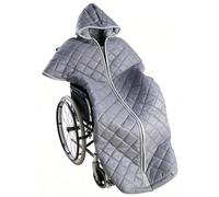 BDXZJ Coperta Avvolgente in Pile per Sedia A Rotelle Mantella for Sedia A Rotelle for Anziani Copertura Scalda Sedia A Rotelle Antivento con Cerniera Sacco Invernale Sedia A Rotelle