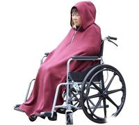 BDXZJ Coperta per Sedia A Rotelle Termica Inverno Poncho Invernale Foderato con Cappuccio, Mantello per Sedia A Rotelle, Poncho Invernale Caldo per Donne E Uomini B