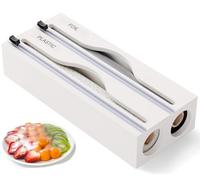 BDXZJ Dispenser di Pellicola, Organizer Cassetti Cucina con Taglierina, Dispenser Pellicola E Alluminio, Cucina Domestica, Porta Carta Forno Pellicola Alluminio B,Two grids