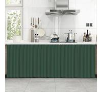 BDXZJ Tendina sotto Lavello Cucina Tenda da Bagno Tende da Cucina Café Tenda Antipolvere per Mensole Pannello A Parete Porta Sospesa Tende per Armadio, Bagno, Mobile Lavatrice L,track60cm /H70cm