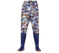 BDXZJ Trampolieri da Pesca per Donna Nylon Suola di Gomma Waders da Esterno Leggero Antiscivolo Stivali da Pesca Uomo Alti per Guadare, Pesca A Mosca, Caccia, Lavoro di Fango A,37