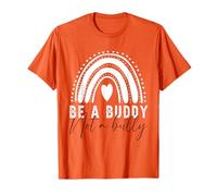 Be A Buddy Not A Bully Unity Day Arancione Anti Bullismo Bambini Maglietta