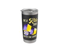 Be a Kite and Fly with the Wind Motivational Quote Bicchiere termico in acciaio inox doppia parete