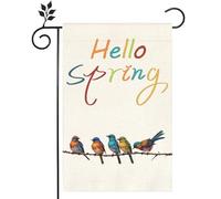 Be A Light For All To See Welcome Spring Birds Bandiera da giardino 30,5 x 45,7 cm double face floreale stagionale cortile all'aperto bandiera decorazione per la casa