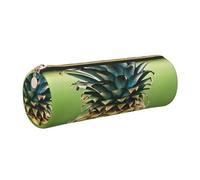 Be a Pineapple PU Leather Small Pencil Pouch Bag, Piccolo Pen Pencil Pouch Bag Slim Design Zipper