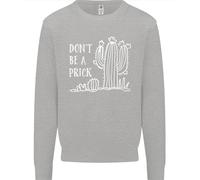 Be A Prick Divertente Offensiva Cactus Slogan Bambini Felpa Maglione