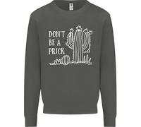 Be A Prick Divertente Offensiva Cactus Slogan Bambini Felpa Maglione