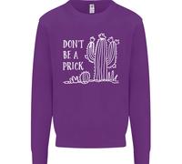 Be A Prick Divertente Offensiva Cactus Slogan Bambini Felpa Maglione